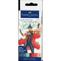 Faber-Castell tekenstift - Pitt Artist Pen - Comic - 6-delig - FC-267196