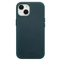 Accezz Vintage Leather Magsafe Backcover voor de Apple iPhone 14 - Smokey Green