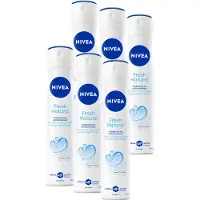 Nivea Fresh Natural Deodorant Spray - Aluminiumvrij - Alcoholvrij - 48u bescherming- Voordeelverpakking - 6x 200ml