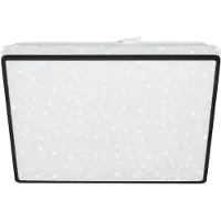 Briloner - LED Plafonniére - plafondlamp met sterrenhemel - met ster decor - neutraal wit licht - zwart - 27x27x4.5 cm