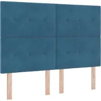 vidaXL Hoofdbord Donkerblauw 160 cm Fluweel