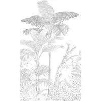 Living Walls The Wall II - Zwart - Palmen - 392141