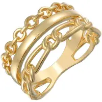 Elli - Ring - Dames Stapel Schakels Set Goudkleurig - Dames