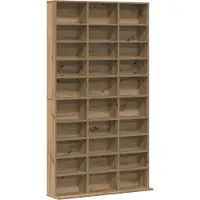 vidaXL CD Kast Artisan Eiken 101 x 23 x 177,5 cm Bewerkt hout