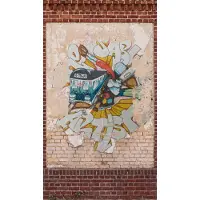 Living Walls The Wall II - Bruin - Stenen Muur - 392401