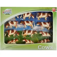 Kids Globe Koeien rood/bont (12x) 1: 32