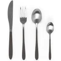Salter 16-delige Bestekset - Zwart Zilver - Servies voor 4 Personen