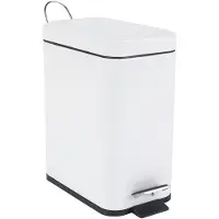 Beldray 5L Rechthoekige Pedaalemmer – Soft-Close Deksel | Wit