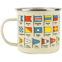 Gift Republic Nautical Flags - Emaille Mok