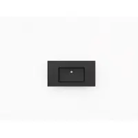 Aquazuro Enkele Wastafel Napoli - Keramiek - Mat Zwart - 90cm