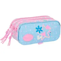 Safta Pennenetui met 3 vakken BlackFit8 Smile Roze Licht Blauw 21,5 x 10 x 8 cm