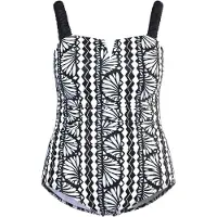 Ulla Popken Badpak zwart / offwhite