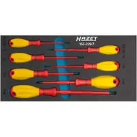 Hazet gereedschapsmodule 163-229/7, schroevendraaierset, kruiskop PH, sleuf SW 0,4x2,5-0,8x4 mm, geïsoleerd voor elektriciens