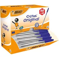 BIC Cristal Original Balpen Blauw 0,4 mm Medium 100 Stuks
