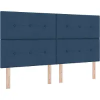 vidaXL Boxspring bed met hoofdeinde Blauw 180 x 200 cm Stof