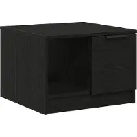 vidaXL Salontafel Zwart Eiken 50 x 50 x 36 cm Bewerkt hout