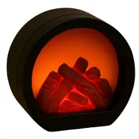 Cheqo LED Sfeerhaard - Decoratieve LED Openhaard - LED Haard Elektrisch - Kunststof - USB - Rond