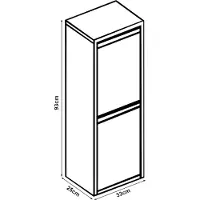 En.casa Afvalscheidingskast Sollentuna met 2 vakken gebroken wit 93x33x25 cm []