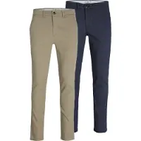 Jack & Jones Chino 'Macro Dave' beige / donkerblauw