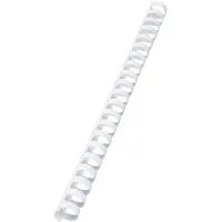 GBC inbindruggen, plastic, Ø 19 mm, 100 stuks, wit