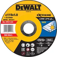 Dewalt Accessoires Extreme 2X Doorslijpschijf INOX 115 x 1 x 22,2mm - DT3442-QZ - 25 stuks - DT3442-QZ