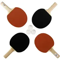Engelhart - Tafeltennisset 4x bat 1 ster met 3 ballen