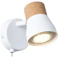 Brilliant Moka - Wandlamp - Mat wit