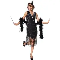 Dressforfun Vrouwenkostuum jazz L - verkleedkleding kostuum halloween verkleden feestkleding carnavalskleding carnaval feestkledij partykleding - 301577