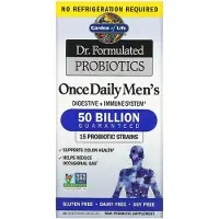 Garden of life , Dr. Formuleerde Probiotics, Eén keer per dag voor mannen, 50 miljard, 30 Vegetarische capsules