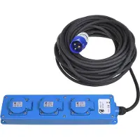 Pricenet Cee 3-weg / Schuko-stekkerdoos 10 Meter