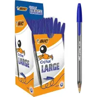 BIC Balpennen Cristal Large 15 Cm 1,6 Mm Blauw 50 Stuks