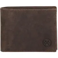 Hide & Stitches Idaho Portemonnee - 100% Leer - Donkerbruin
