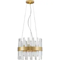 Nova Luce Gouden hanglamp Crown Ø 35cm
