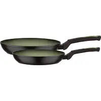 GSW Set of 2 frying pans - Induction - - AVOCADO - Ø 24 and 28 cm - 3 mm forged aluminum - Green