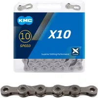 Kmc 10-speed fietsketting - Smal ontwerp - Duurzaam en slijtvast - 114 schakels - Grijs