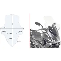 Givi D6104st Kymco Xciting 400i/s400i Voorruit