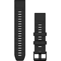 Garmin Siliconen Polsband 26mm Quickfit Zwart Met Zwarte Gesp Horlogebandje Zwart