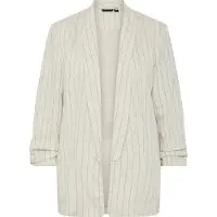 Pieces Blazers ecru / donkergrijs