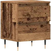 vidaXL Nachtkastje Oudhout 40 x 35 x 50 cm Bewerkt hout