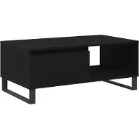 vidaXL Salontafel Zwart Eiken 90 x 50 x 36,5 cm Bewerkt hout