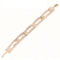 Charme Bijoux Strass -Armband -goudkleurig- 18 cm -