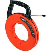 Klein Tools 56382 Niet-geleidende elektrische vistape Multi-groef glasvezel draadtrekker Geoptimaliseerde behuizing en handvat 50 voet x 3/16 inc