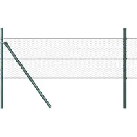 vidaXL zeshoekig gaashek met grondbevestiging 100 x 0,4 m Grijs Mesh