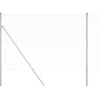 vidaXL zeshoekig gaashek met grondbevestiging 100 x 1,5 m zilver Mesh