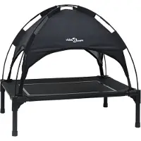 vidaXL Hondenbed Zwart 71 x 64 x 71 cm Staal