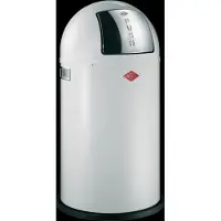 Wesco Pushboy Prullenbak | 50 Liter | Metaal - Wit | Vuilnisbak - Made in Germany