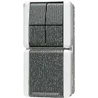 JUNG 875W - Schakelaar met sleutelbediening - Zwart - Wit - 250 V - 10 Hz - 75 mm - 58 mm
