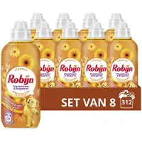 Robijn - Wasverzachter - Passiebloem & Bergamot - 8 flessen - 312 wasbeurten - Voordeelverpakking