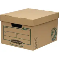 BANKERS BOX Opbergdozen Earth Serie - 100 % gerecycled karton - dubbele verstevigde bodem - 10 stuks