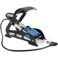 HBM professionele voetpomp met dubbele cilinder en manometer 9 bar